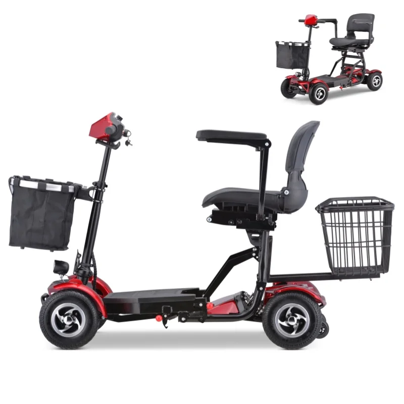 Handicapped 270W brushless Powerful Electric Enclosed 4 Wheels Mobility Scooter