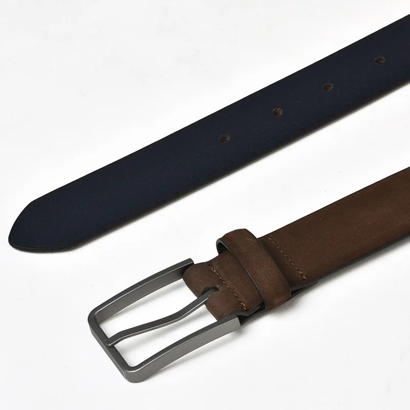 Мужские ремни и аксессуары, мужской кожаный ремень с матовым верхом, модный Удобный ремень с пряжкой из сплава и иглы, мужские пластиковые ремни