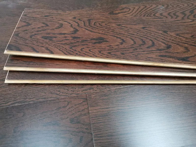 Dark colour environmental  oak engineered  flooring