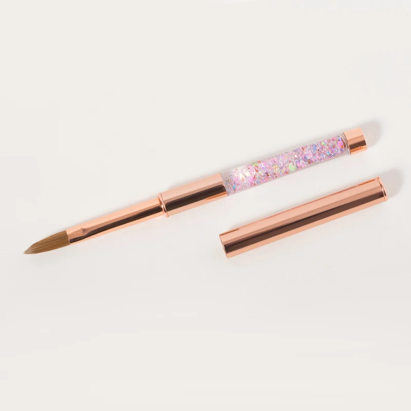 Кисти для маникюра с ручкой из розового золота 2 # ~ 24