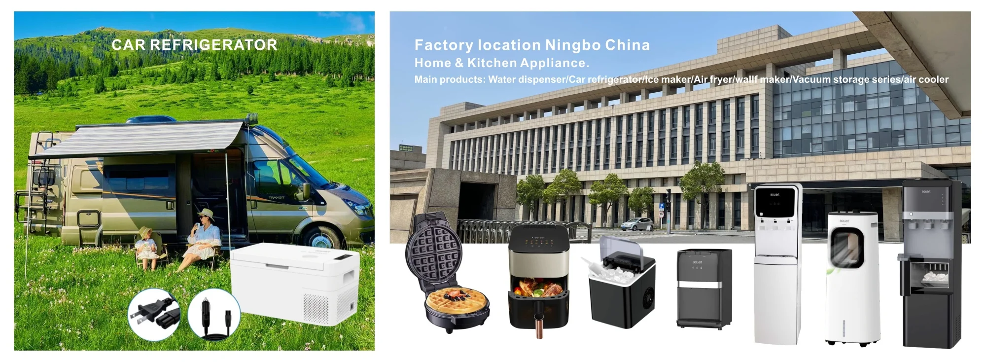 Outdoor camping travel Car refrigerator Car Fridges DC cable AC adapter quick cooling China manufacturer wholesale customization
