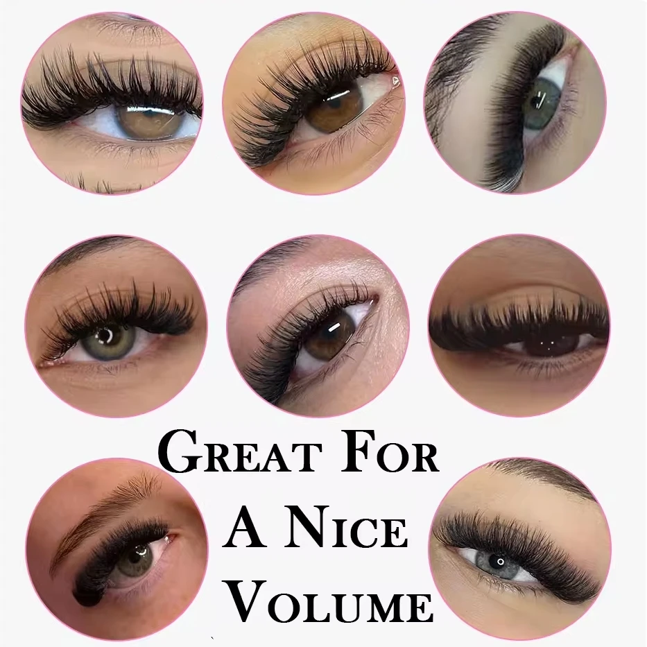 Private label easy to make fan lashes 0.03 0.05 0.07mm one second blooming auto fan black matte eyelash extensions