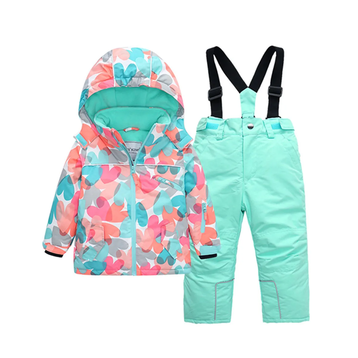 custom Children ski suits kids outdoor winter thickened warm waterproof and windproof sportswear snowsuits ski jacket