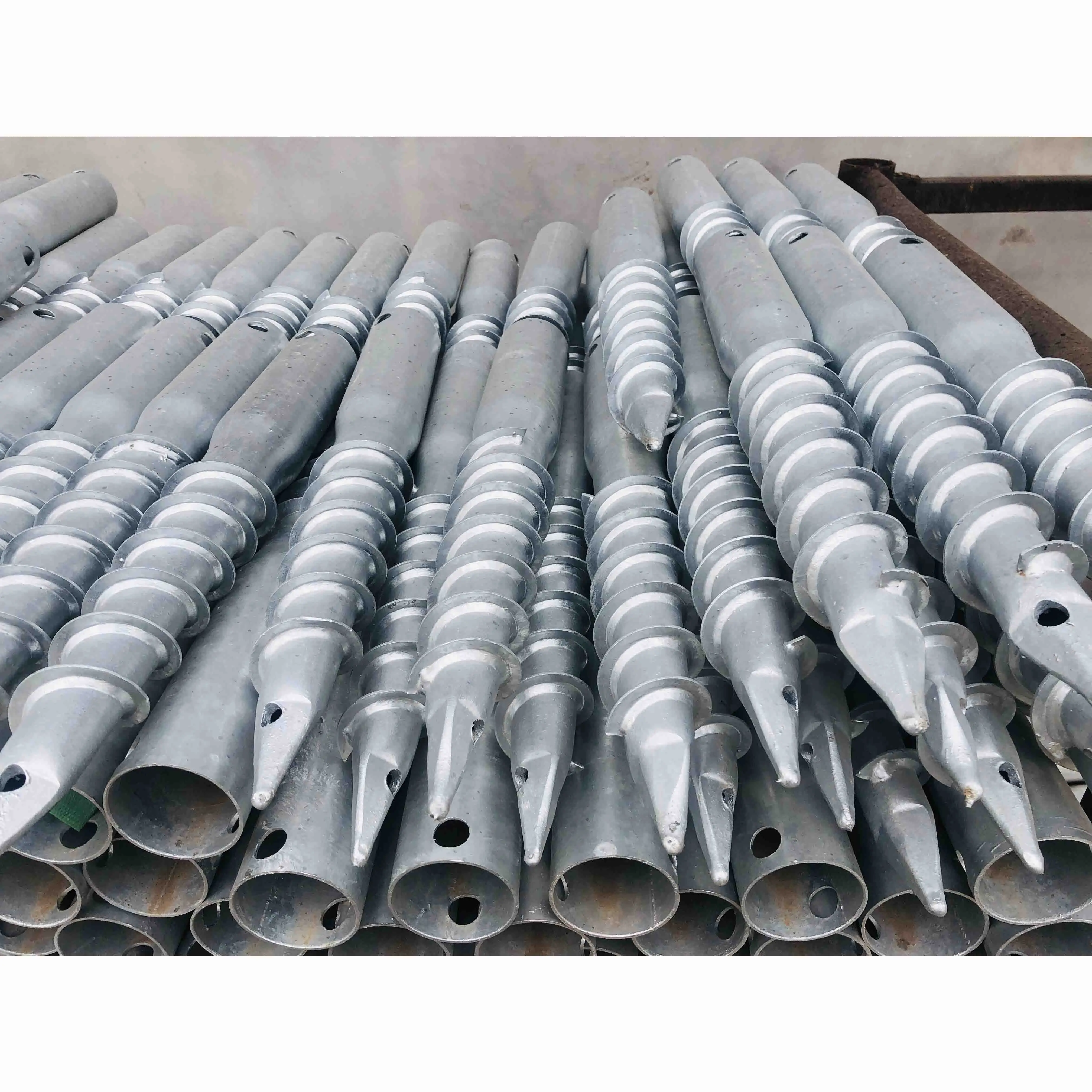 ISO9001:2015 Certificate High strength Ground screw pile anchor for foundation