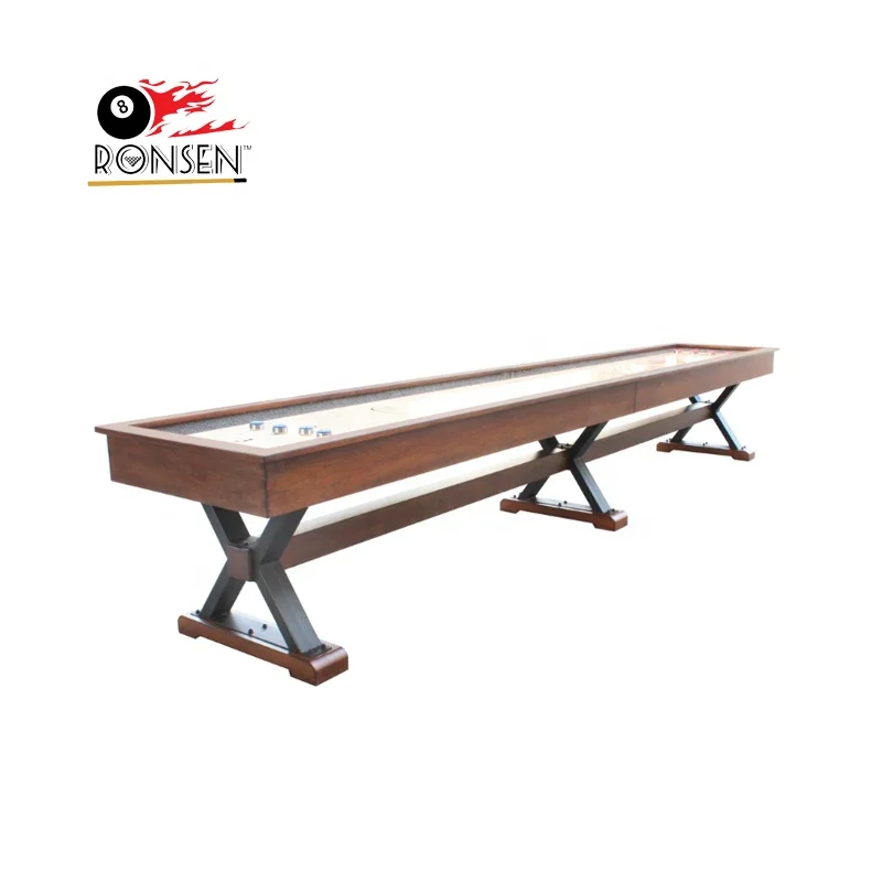 Sweden Popular Game Sports Solid Wood 9ft/12ft/14ft/16ft/18ft/20ft/22ft Outdoor or Indoor Shuffleboard Table for Sale
