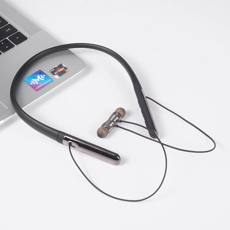 2021 Hot sale BT neckband earphone headsets noise cancelling wireless neckband headphone of easy wearing