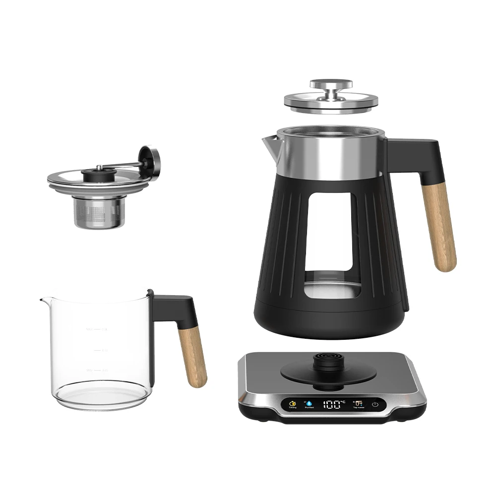 Hotsy Small Appliances Digital Electric Two Layers Jug Glass Samovar Tea Maker Samovar Turkish Pot With Filter Glass Tea Kettle