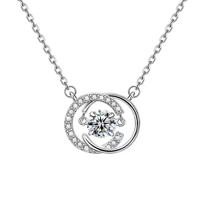 925 sterling silver baguette cz diamond birthstone pendant necklace wholesale Chain Necklace Natural Stone Jewelry women gift