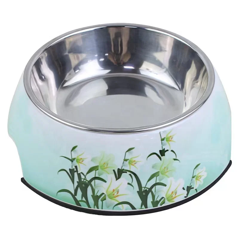 High Quality Non Skid Non Spill Pet Feeder Stainless Steel Dog Food Bowl