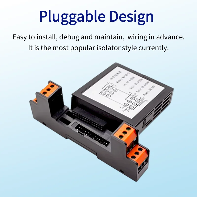 Industrial 4-20mA Signal Isolators Isolated Signal Transmitter 1 in 2 Out 4-20mA Module Analog Output Signal Isolator
