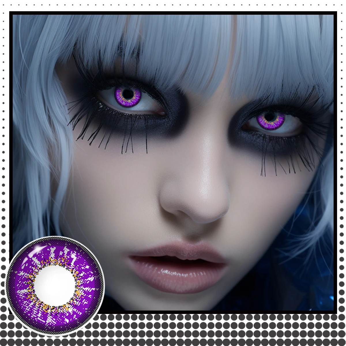 Lalens Popular Game Anime Cosplay Soft Contact Lenses Wholesale Half Yearly 14.5MM Eye Colored Contact Lenses With Prescription