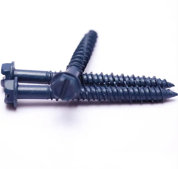 steel slotted hex washer head blue masonry tapcon concrete screw