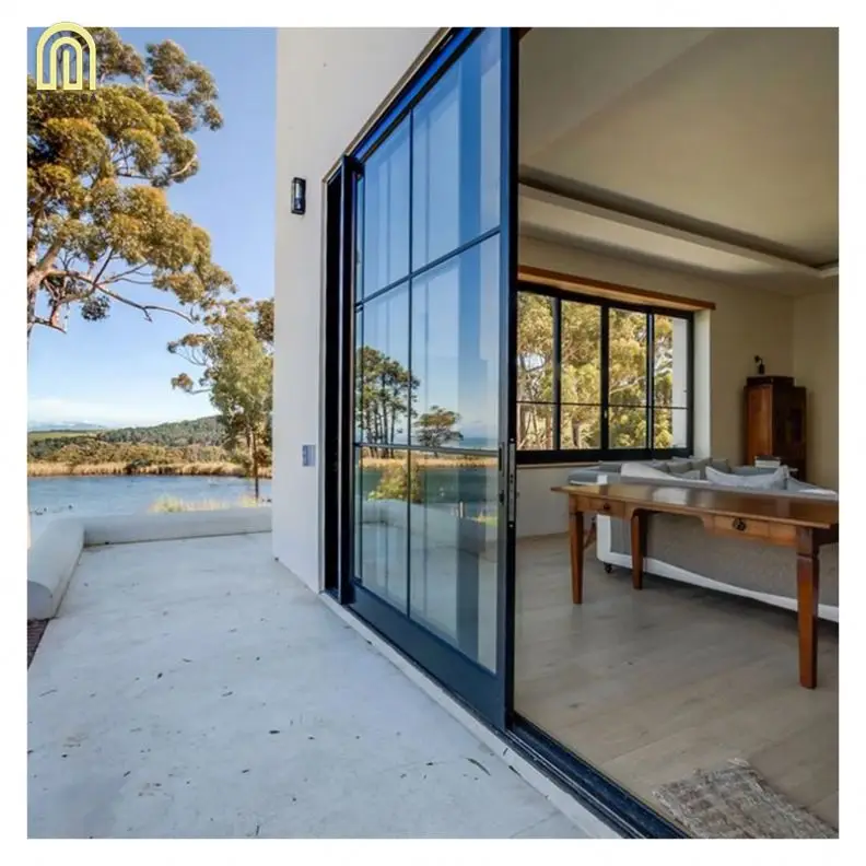 Alucasa Aluminium Balcony System Triple Glass Aluminum Sliding Folding Doors Turkey Style Armored Door