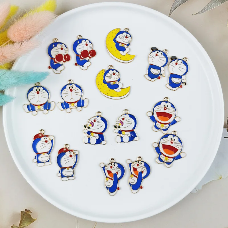 2023 Jewelry Wholesale Metal Alloy Japanese Anima kawaii Enamel Cartoon Charms Pendant for Bags Keychain Necklace Making