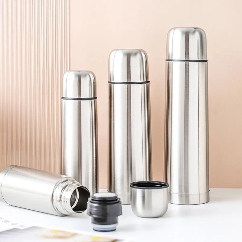Bullet Stainless Steel Vacuum Flask, 350 ml 500ml 750ml 1000ml Stainless Steel Thermo, Vacuum Cup Travel Coffee Mug