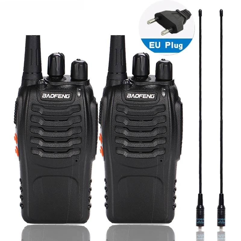 1or 2 PCS Bao feng BF-888S Walkie Talkie 5W Two-way radio Portable Radio UHF 400-470MHz 16CH Comunicador Transmitter Transceiver