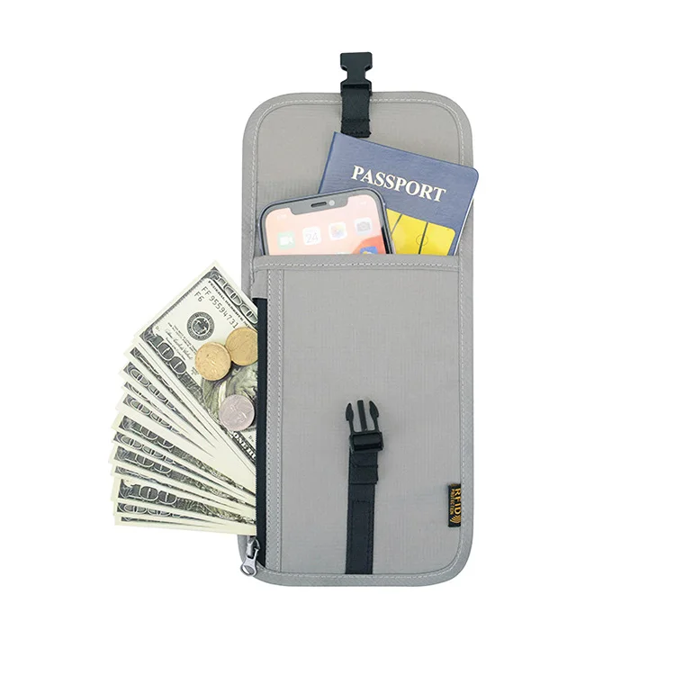 Cross Body Passport Holder Anti-Theft Rfid Blocking Travel Neck Pouch Wallet Organizer Travel Documents Holder