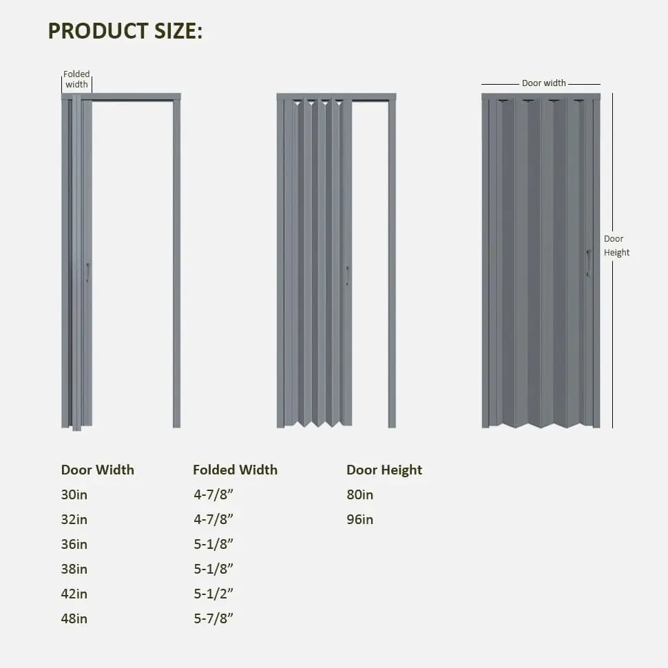 Hot Selling PVC Plastic Door Simple Design Plastic Door Customized Folding Gate