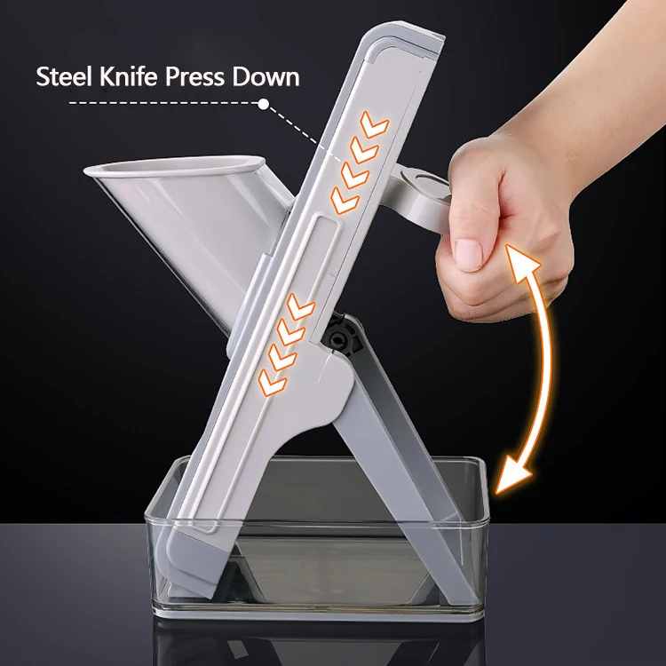 Multi-functional Adjustable Thickness Manual Mandoline Slicer Kitchen Meat Vegetable Chopper Cutter Grater