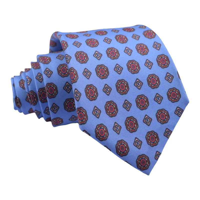 Digital Printing Handmade Necktie Custom Pattern 100% Silk Mens 7 Fold Ties