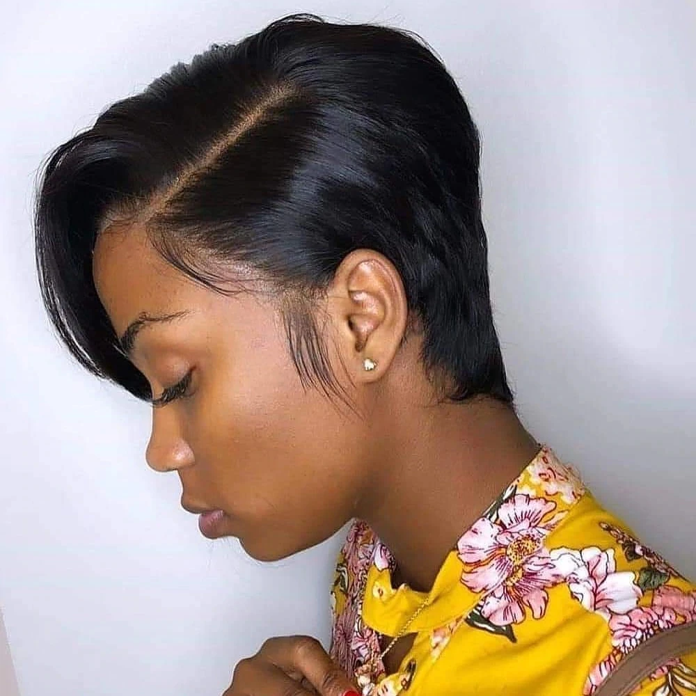 Sunlight Pixie Cut Short Human Hair Wigs For Women 13X4x1T-part Lace Front Wig Natural Remy 150 Brazilian Wigs