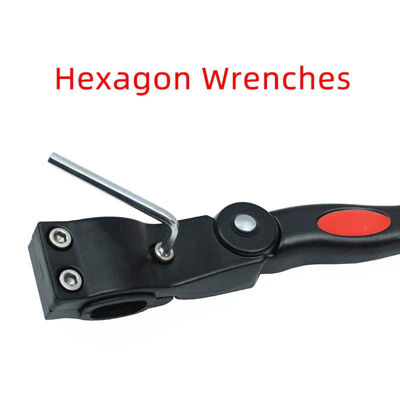 Bike Accessories Kickstand Bicycle Support Adjustable Length Fits Most - Black And White Hexagon Wrenches Esay To Mount Custom