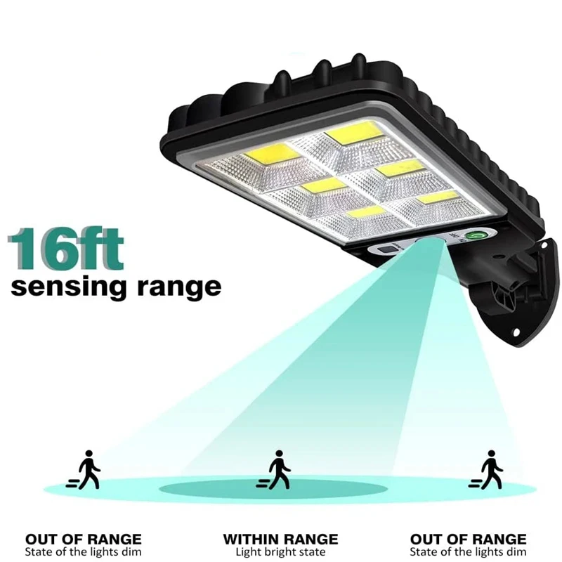 108COB Solar Street Lights Outdoor Wireless Solar Security Wall Lamp Motion Sensor With 3 Modes For Front Door Garden Porch