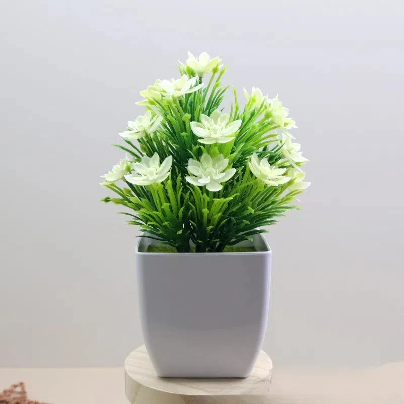 Simulation plant pot green plant home decoration small plastic flower pot small desktop simulation flower bonsai