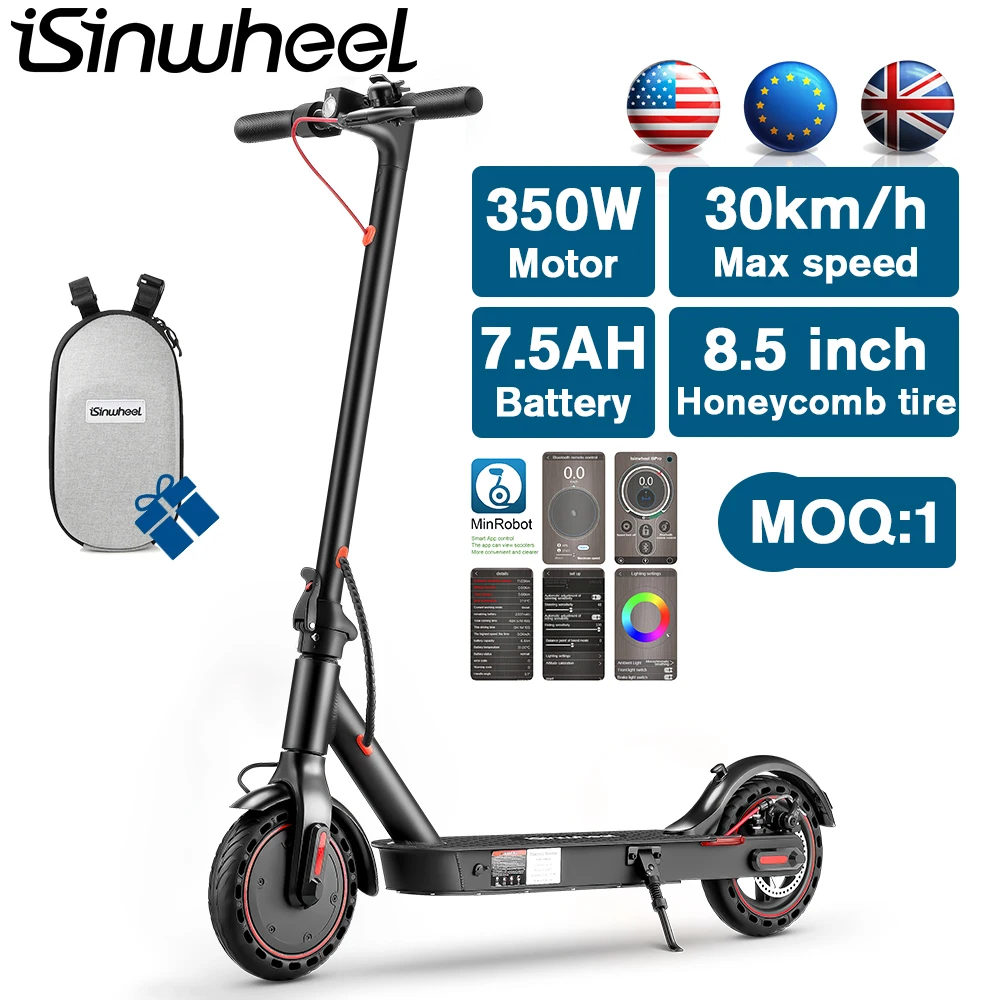 US europe warehouse electric scooters 350W 30km/h 7.5ah electric scooters i9 No Tax Drop Shipping electric scooter for adults