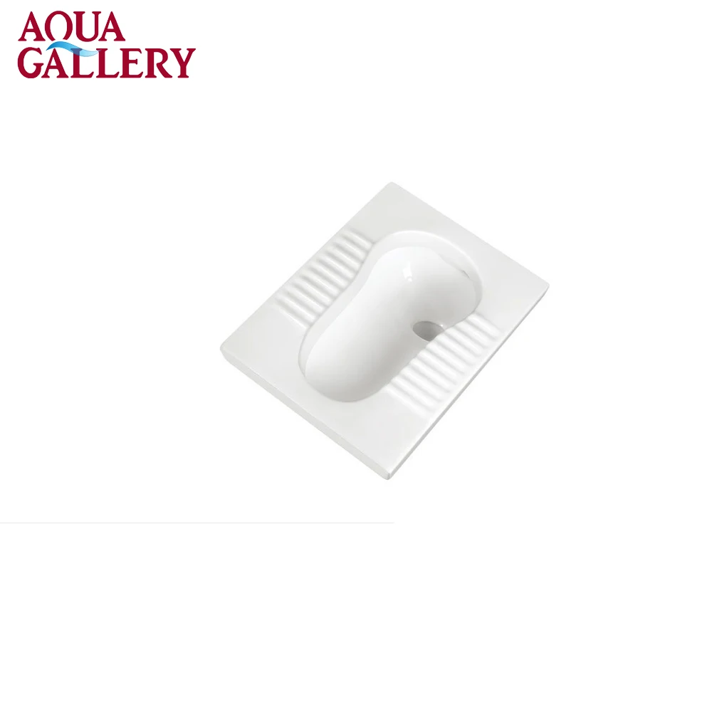 White Glazed Ceramic Sanitary Ware Squat Pan