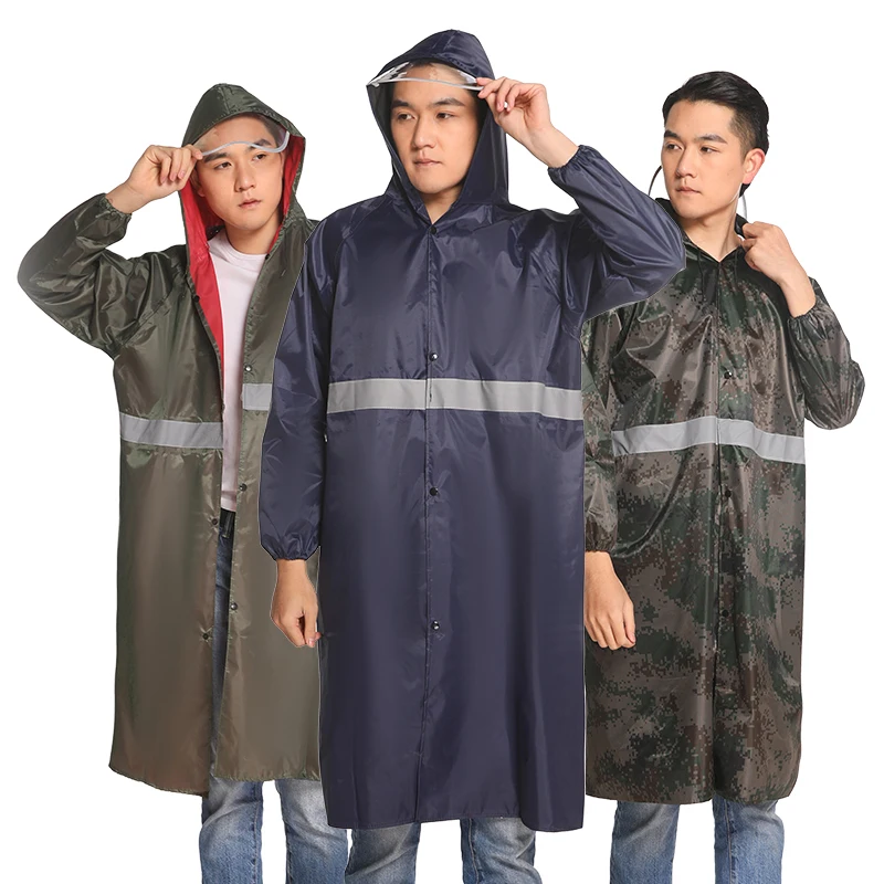 hot sale oxford cloth raincoat customized multifunction camouflage rain coat for camping hiking wild fishing