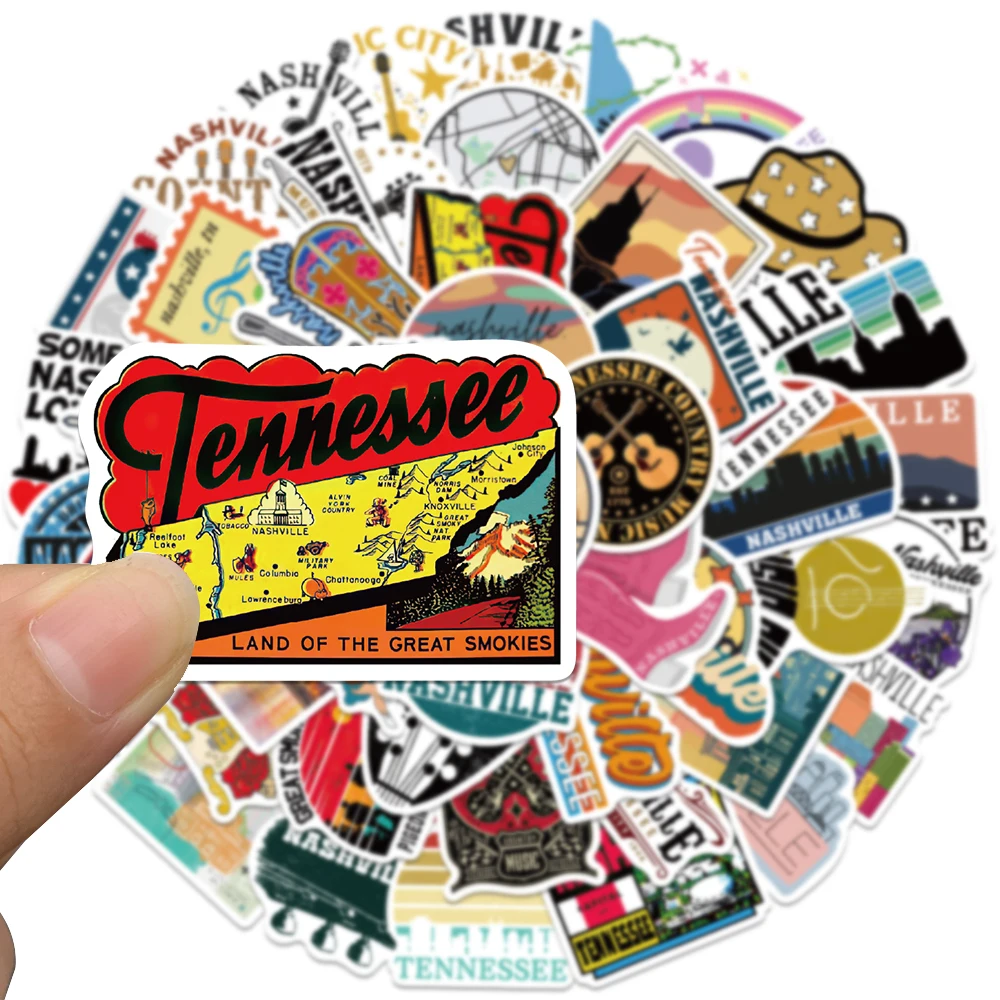 50pcs Tourist Architectural Landmark Sticker for Diy Kid Car Luggage Water Bottle Laptop Refrigerator Decoration Toy Stickers