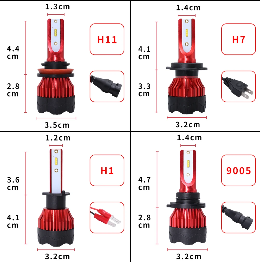 
k5 c6 led headlight Auto Lighting 9005 HB3 9006 HB4 H11 H4 H7 Led H1 H3 Car LED 6000K Light Bulbs Headlight C6 LED 