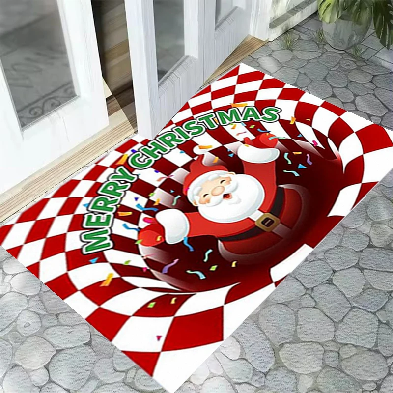 Whole-selling Rug under the Christmas Tree Nylon Printed Christmas Carpet with Custom Design