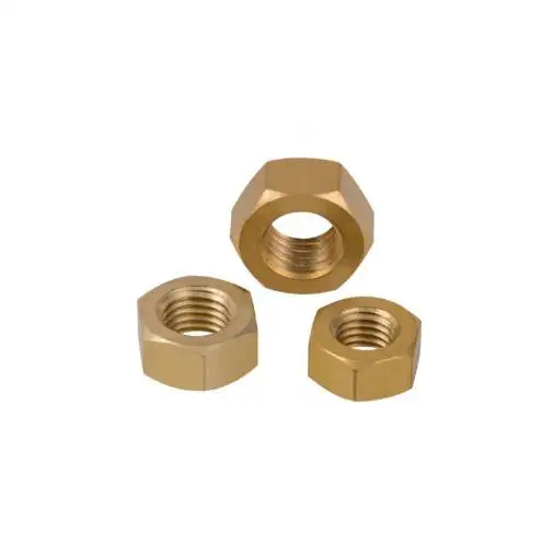 Yisen factory manufacture high quality DIN934 hex nuts brass material brass nuts M6 M8 M10 low price