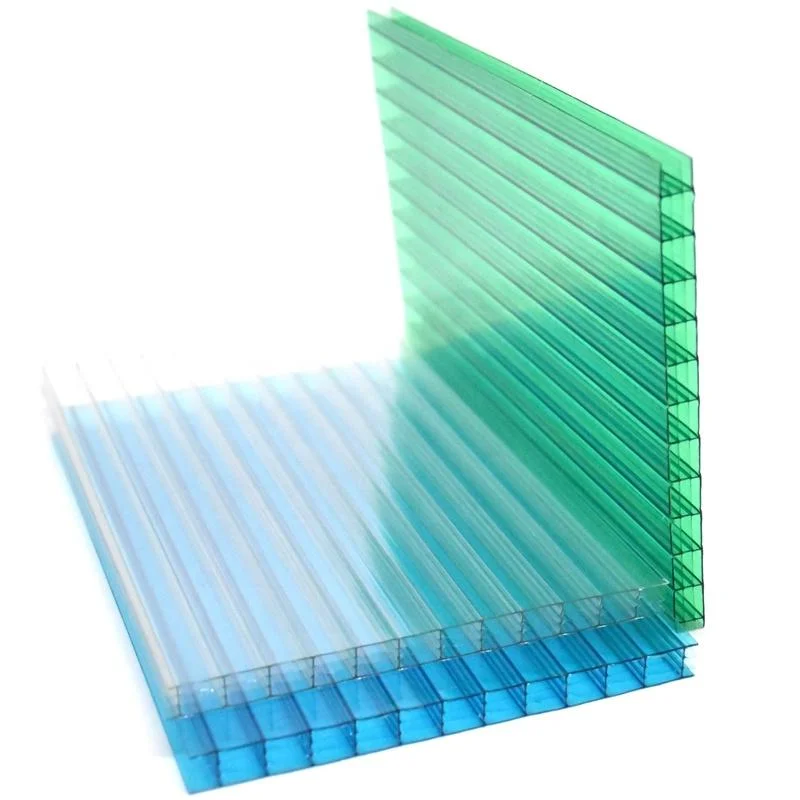 Crystal Light Weight Muti Wall 8mm 10mm Awning Carport PC Panel Polycarbonate Hollow Sheet