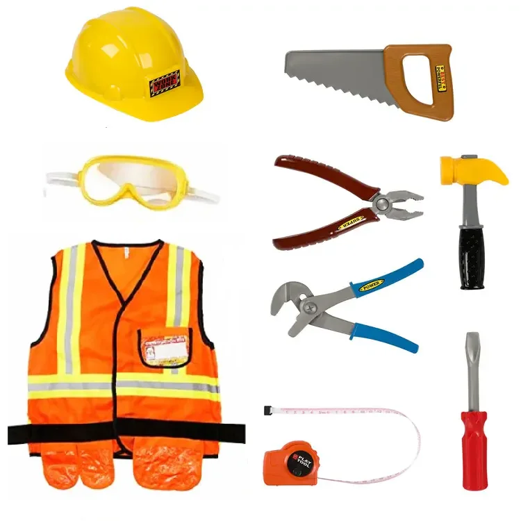 My workshop tool station toys children role play costume for pretend play construction worker Play house builder tool games toy