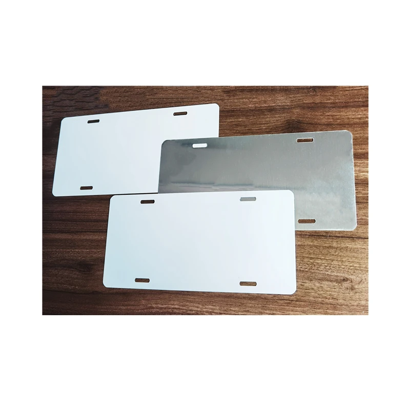 12'x 6'x 0.025' Car Tags Sublimation Aluminum Blank License Plates Personalized Printing Heat Transfer Car Plates