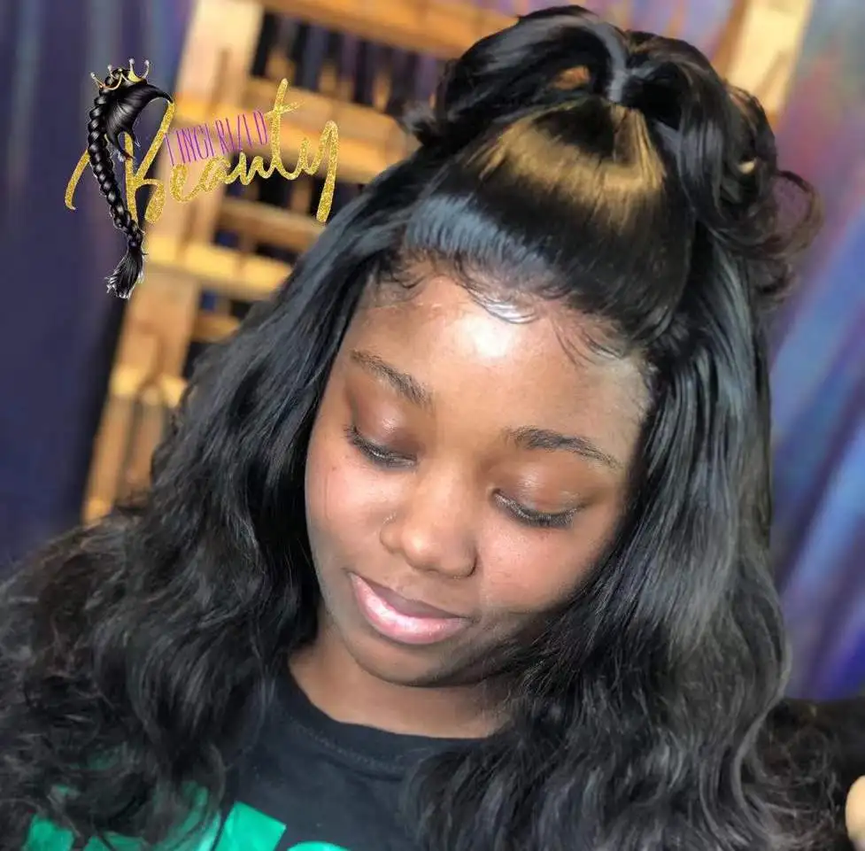 SAMPLE hight quality blue band cuticle aligned hair human hair wig packaging extension wholesale virgin bundle hair vendor