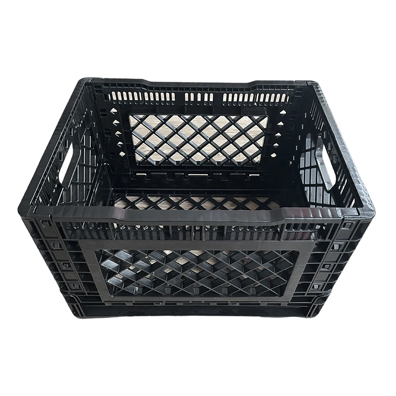 China Manufacture Wholesale Heavy Duty 16 20 24 Quart Folding Foldable Plastic Milk Crate