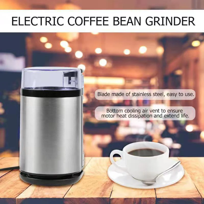 Exclusive Sales Portable Stainless Steel 150w 240V 200W 110v Motor Machine Coffee Spice Electric Coffee Grinder