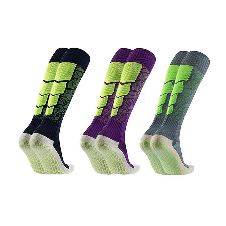 FY-N071 custom logo youth grip anti slip sock soccer football sox soccer socks with grip