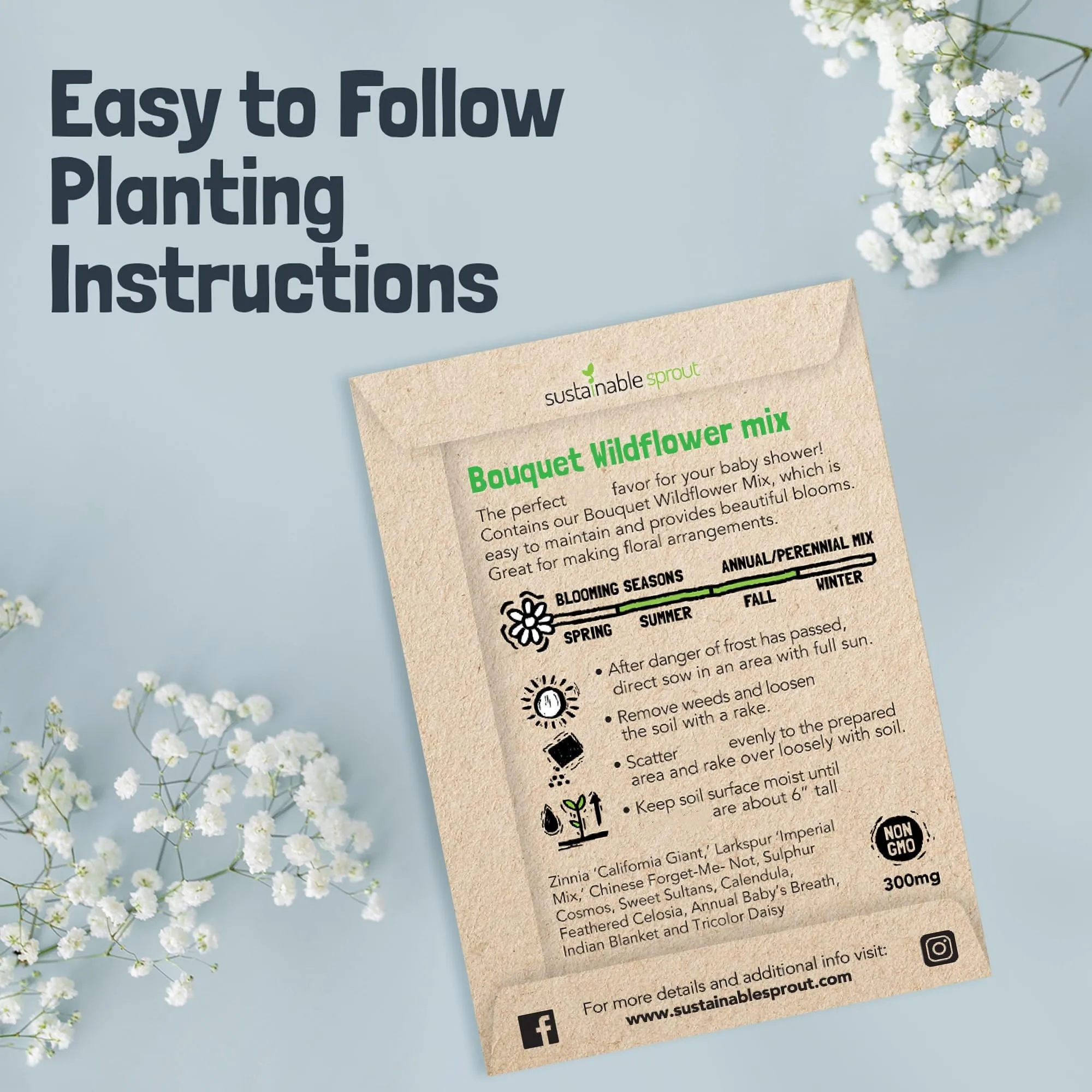 High Quality Oh Baby Wildflower Favors for Any Baby Shower