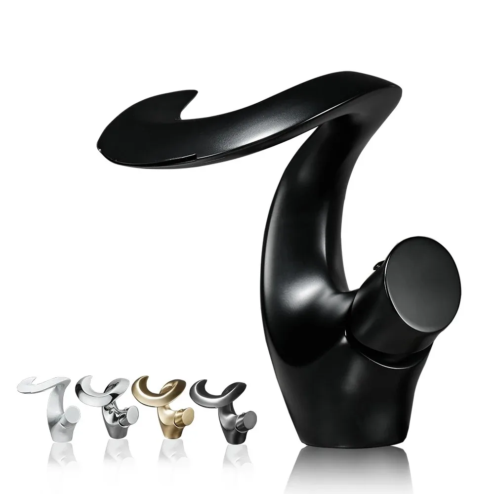 Brass Bathroom Basin Faucet Hot and Cold Water Washbasin Taps Creative Luxury Sink Faucet Deck Mounted Torneira Banheiro Vintage