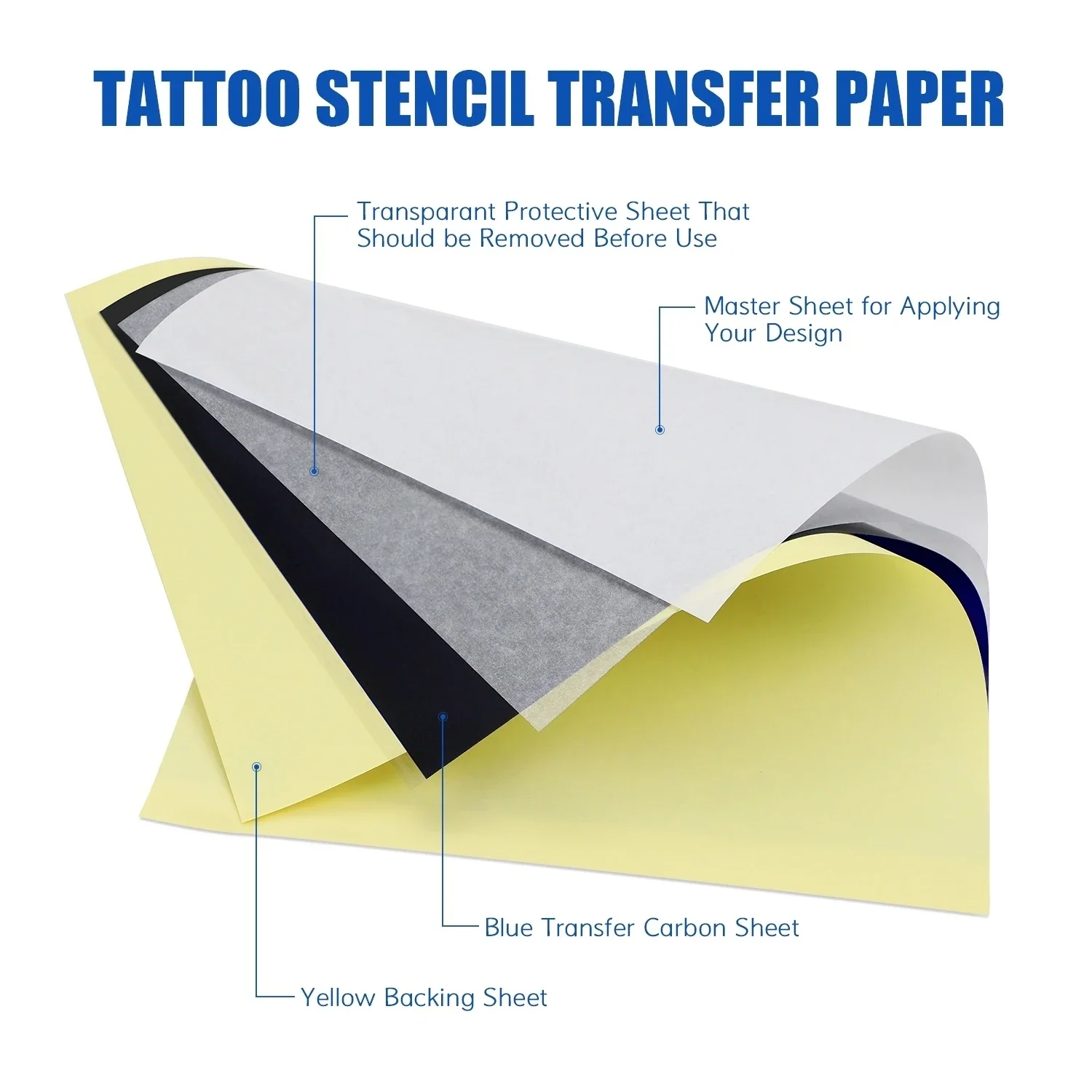 Hadiyah Factory DIY Tattoo Transfer Paper Stencil Copier Sheets Of Thermal Carbon Tattoo Paper For Tattoo Supply  100 Sheets/Box