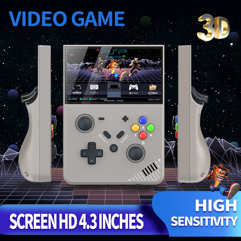 R43pro 4.3 inch screen Factory M18 64g Retro Handheld Game Console Gift with 20000+ Games Portable Retro Game Players New Design