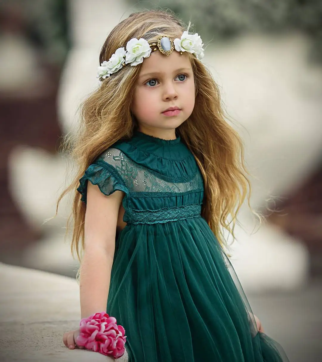 children Summer Sleeveless Dress Sweet lace princess Dress for Birthday Easter Party Baby Girls Dress