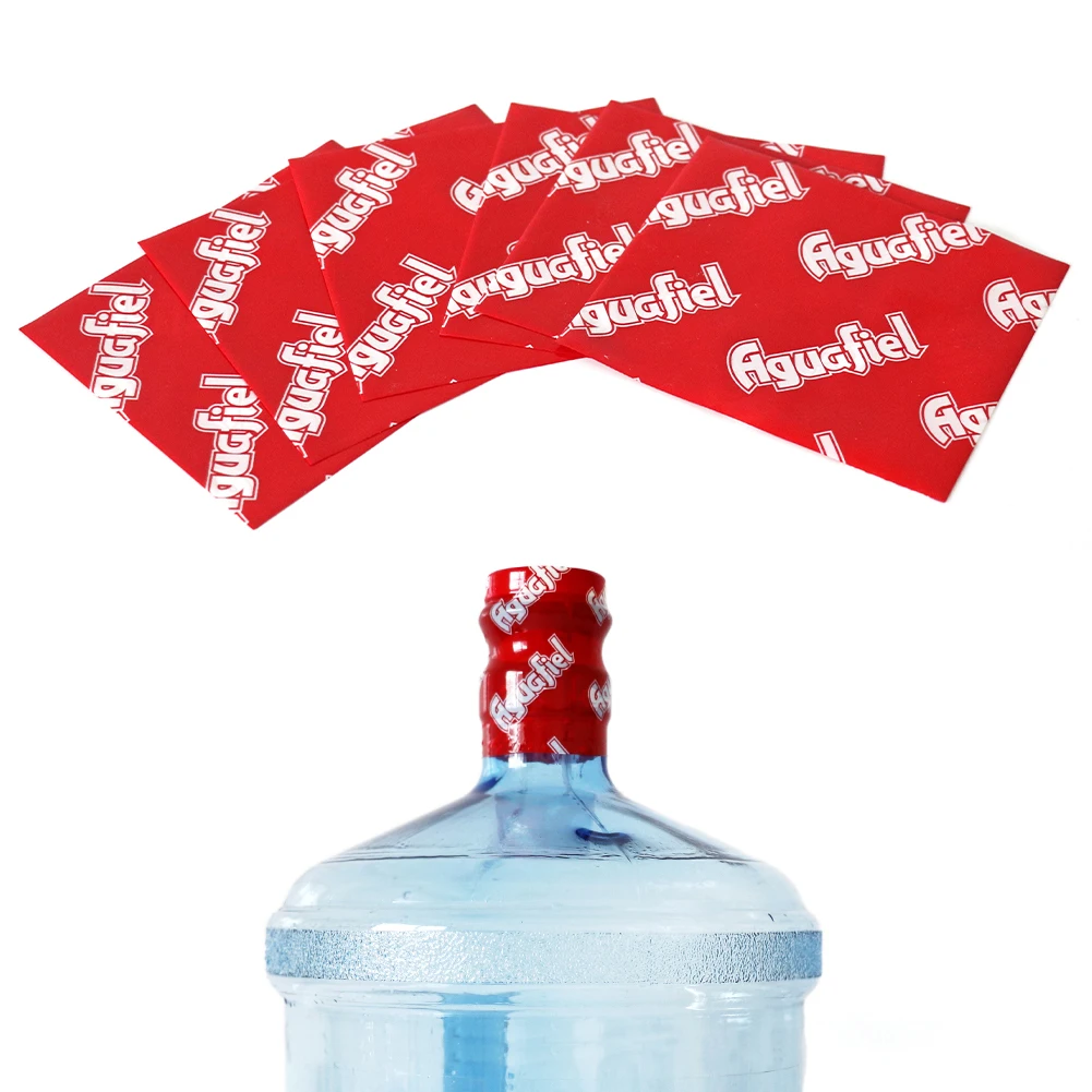 PVC Heat Shrink Sleeve label For 5 Gallon Water Bottle Neck Seal Labels Custom Logo Wrap Packaging