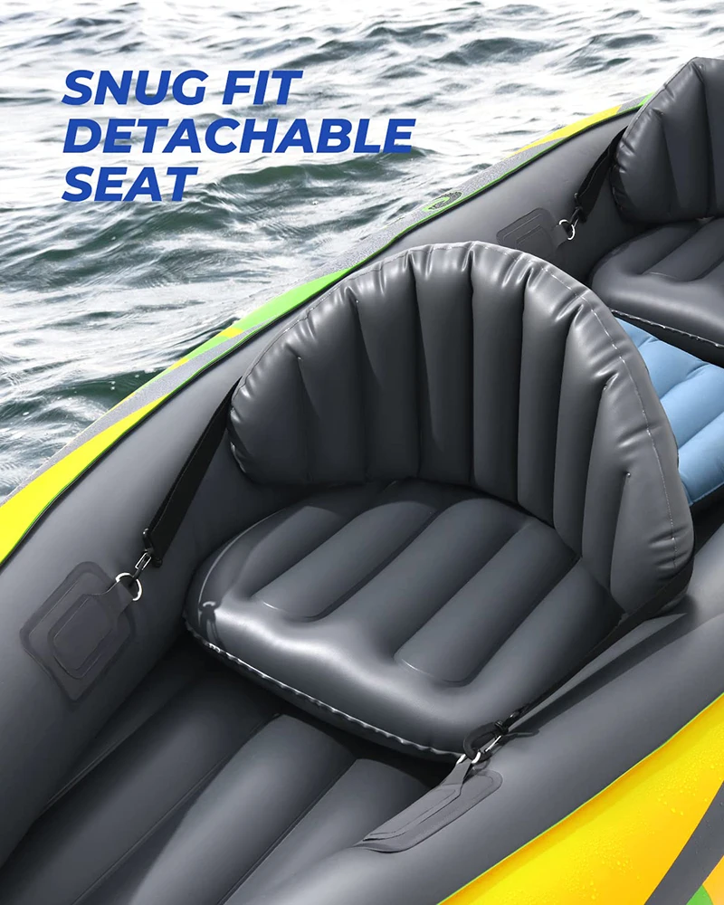 2 Person Inflatable Kayak Recreational Touring Portable Tandem Kayak 600lbs Capacity fanatics piccolo kayak a pedali