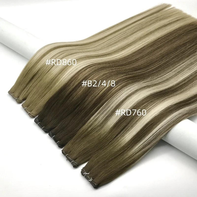Salon Pro quality  Genius Weft Stock Cuticle Intact Talent Weft  Russian Hair Chinese Hair 18 months Life Span Factory Direct